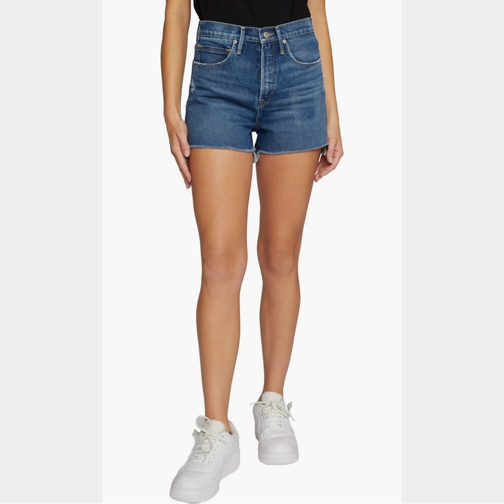 Good American Good ‘90s Cutoff Denim Shorts - Picture 5 of 9